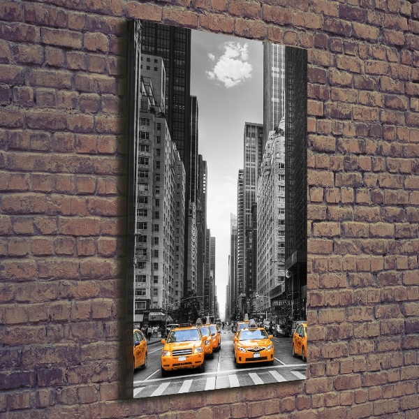 Verticaal schilderij op canvas New Yorkse taxi's