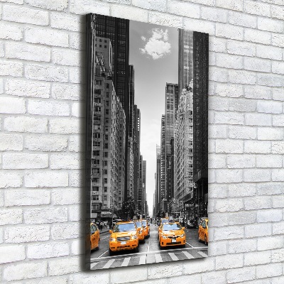 Verticaal schilderij op canvas New Yorkse taxi's