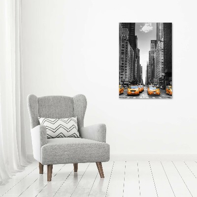 Verticaal schilderij op canvas New Yorkse taxi's