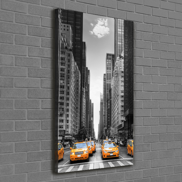 Verticaal schilderij op canvas New Yorkse taxi's