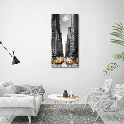 Verticaal schilderij op canvas New Yorkse taxi's