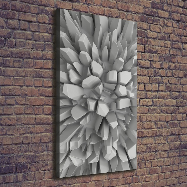Verticaal canvasschilderij 3D-abstractie