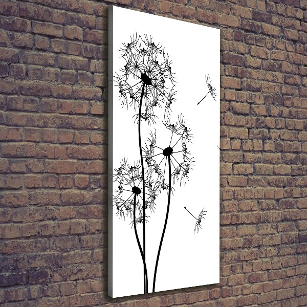Verticaal canvasschilderij Paardenbloemen