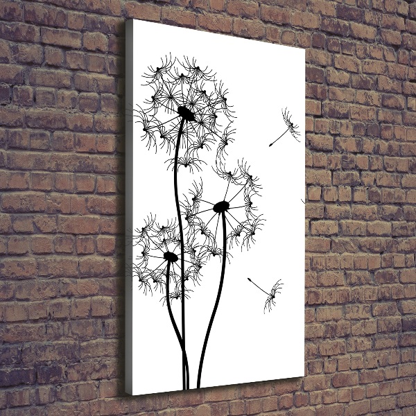 Verticaal canvasschilderij Paardenbloemen