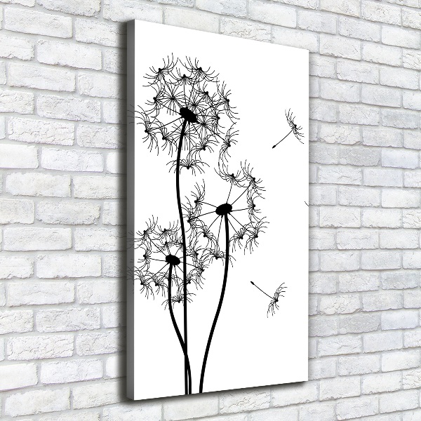 Verticaal canvasschilderij Paardenbloemen