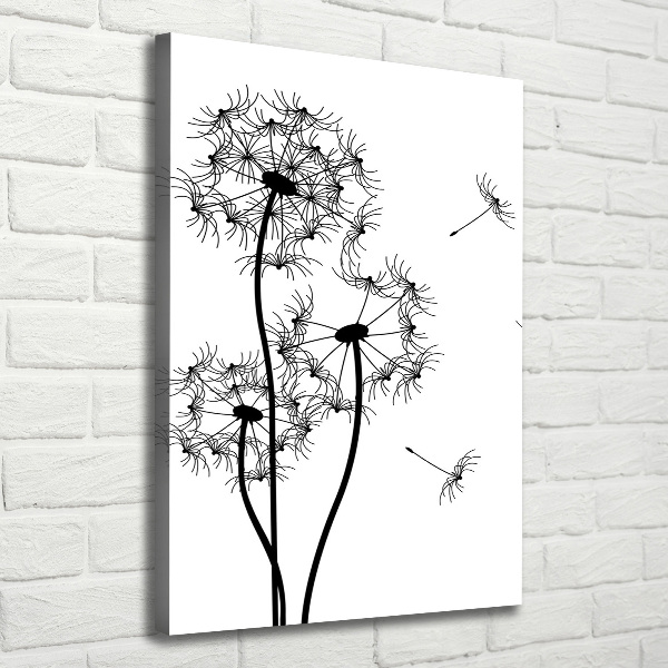 Verticaal canvasschilderij Paardenbloemen