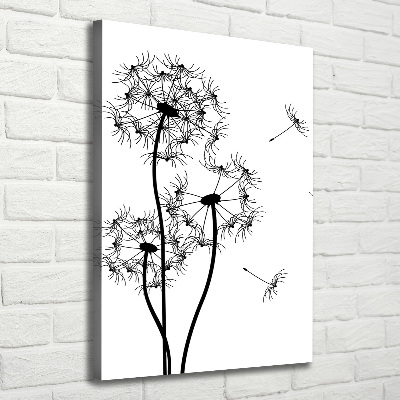 Verticaal canvasschilderij Paardenbloemen
