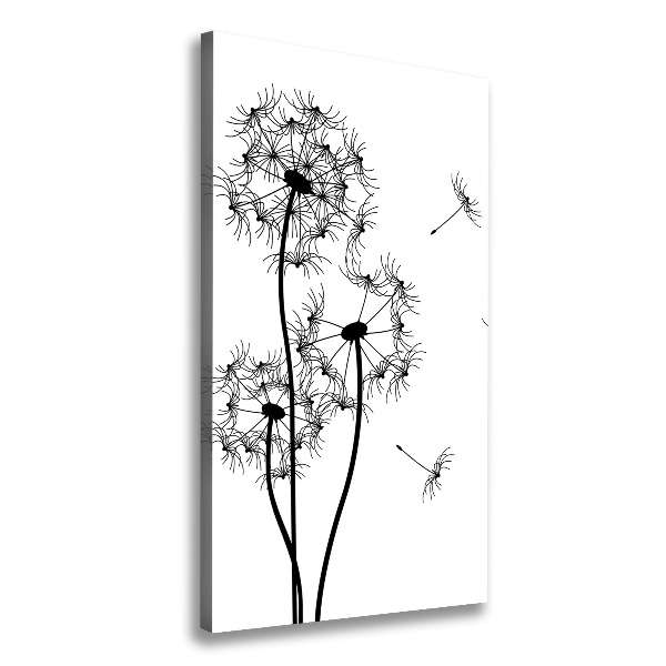 Verticaal canvasschilderij Paardenbloemen