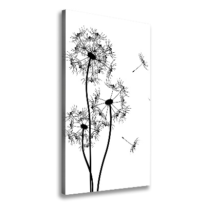 Verticaal canvasschilderij Paardenbloemen
