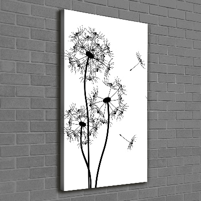 Verticaal canvasschilderij Paardenbloemen