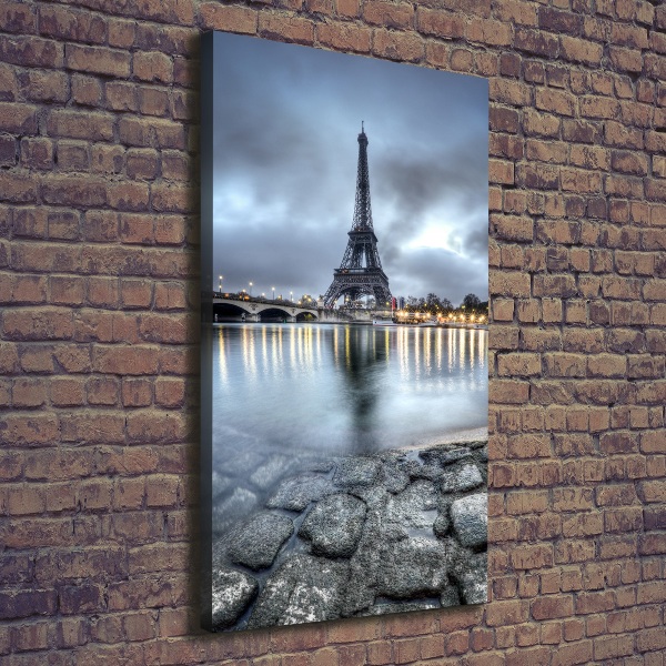 Verticaal schilderij op canvas Eiffeltoren Parijs