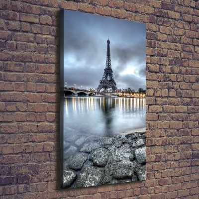 Verticaal schilderij op canvas Eiffeltoren Parijs