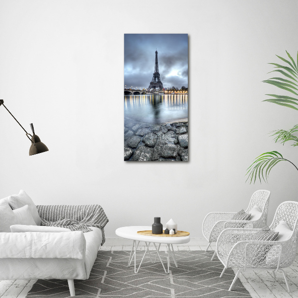 Verticaal schilderij op canvas Eiffeltoren Parijs