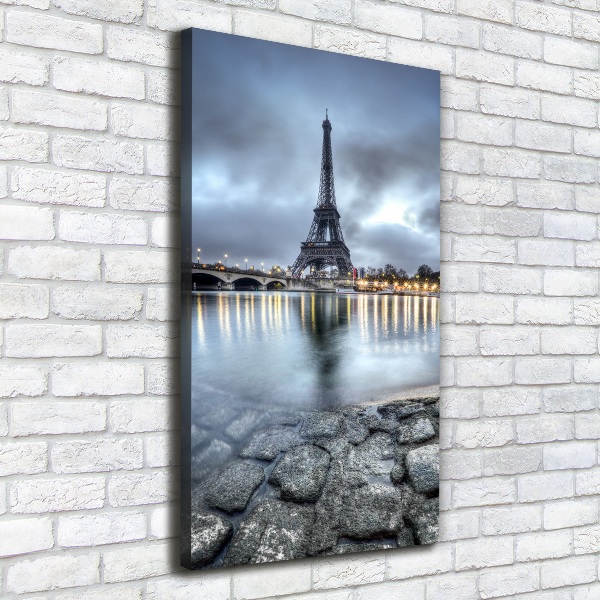 Verticaal schilderij op canvas Eiffeltoren Parijs