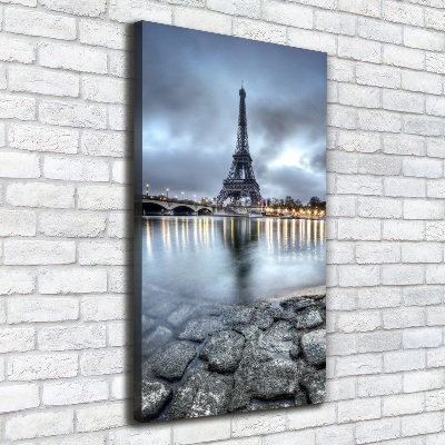 Verticaal schilderij op canvas Eiffeltoren Parijs