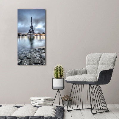 Verticaal schilderij op canvas Eiffeltoren Parijs