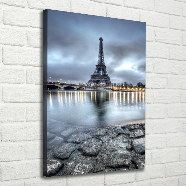 Verticaal schilderij op canvas Eiffeltoren Parijs