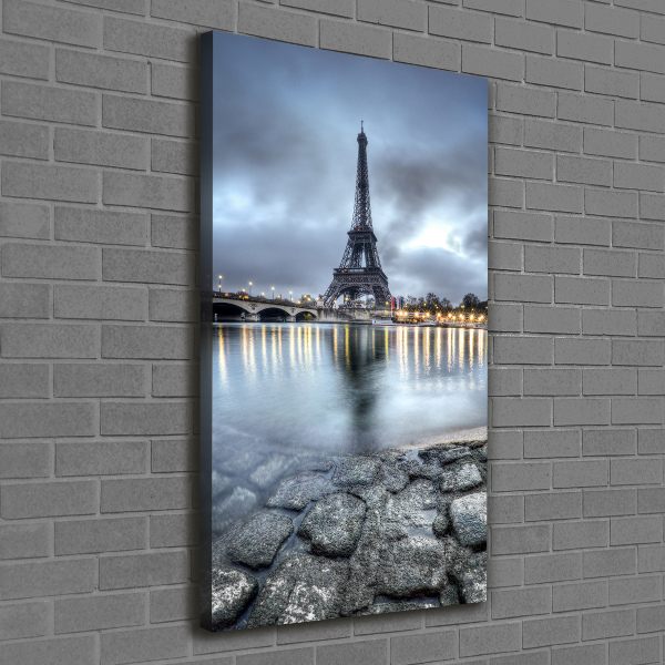 Verticaal schilderij op canvas Eiffeltoren Parijs