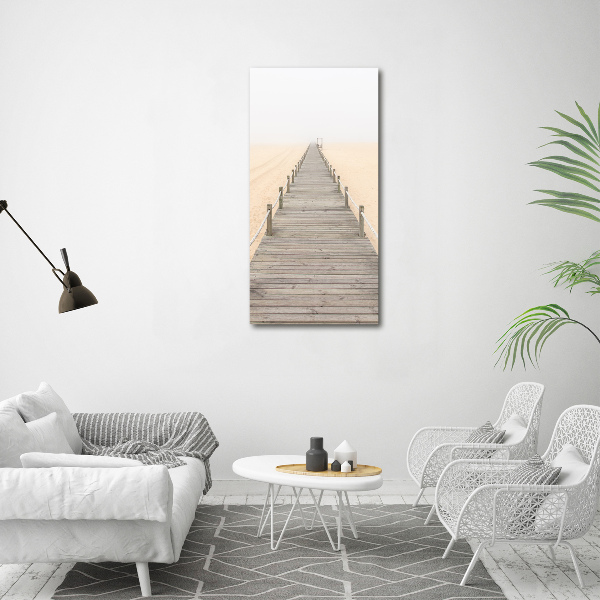 Verticaal schilderij op canvas Strandpad