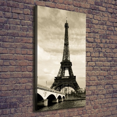 Verticale foto op canvas Eiffeltoren Parijs