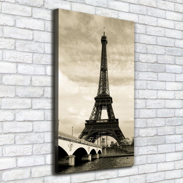 Verticale foto op canvas Eiffeltoren Parijs