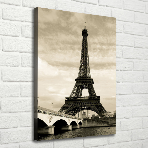 Verticale foto op canvas Eiffeltoren Parijs