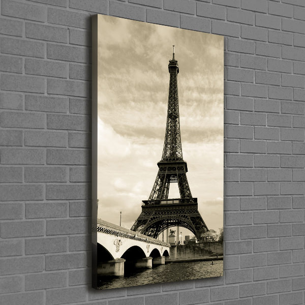 Verticale foto op canvas Eiffeltoren Parijs