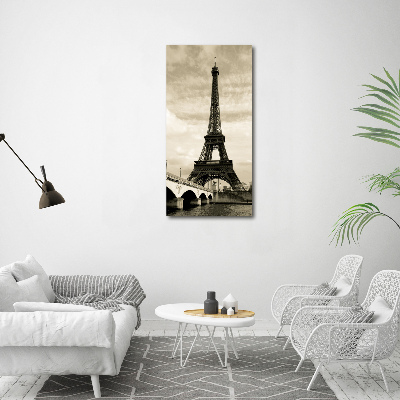 Verticale foto op canvas Eiffeltoren Parijs