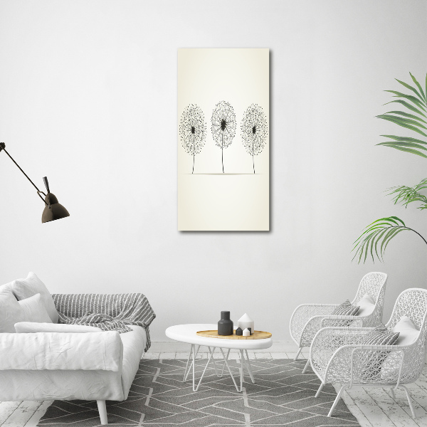 Foto obraz na płótnie do salonu pionowy Dmuchawce