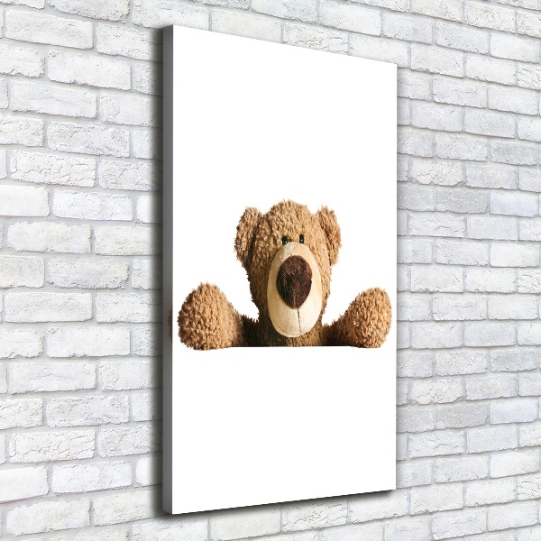 Verticaal canvasschilderij Teddybeer