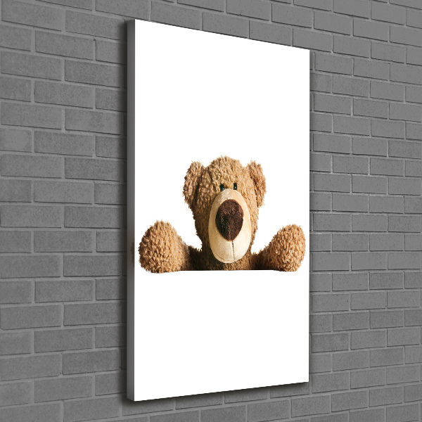 Verticaal canvasschilderij Teddybeer