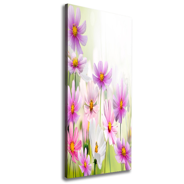 Verticaal canvasschilderij Wilde bloemen