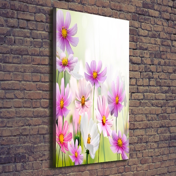 Verticaal canvasschilderij Wilde bloemen