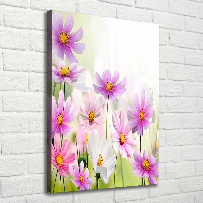 Verticaal canvasschilderij Wilde bloemen