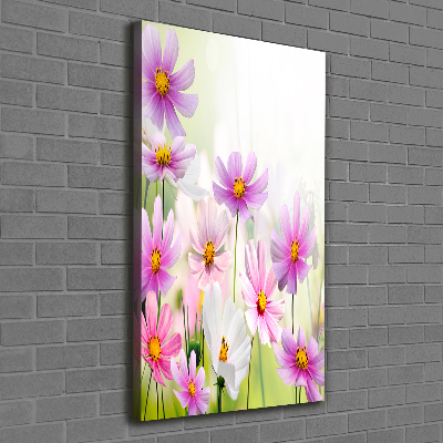 Verticaal canvasschilderij Wilde bloemen