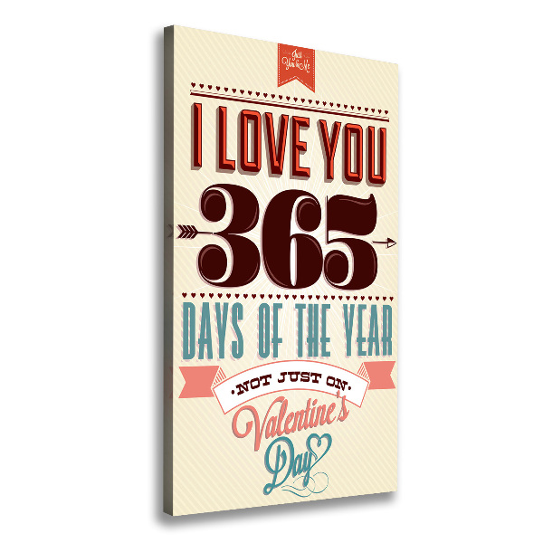 Verticaal schilderij op canvas Valentijnsdag