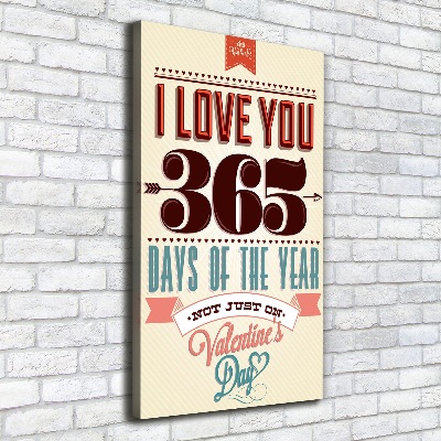 Verticaal schilderij op canvas Valentijnsdag