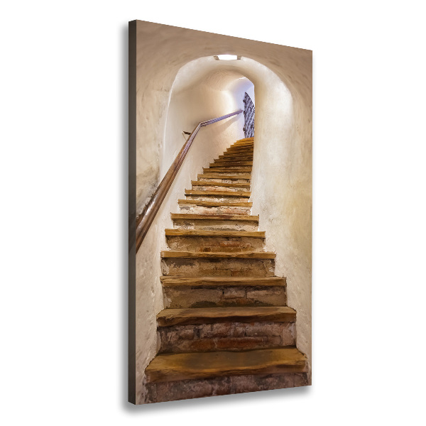 Verticale canvasfoto Trappen in het kasteel