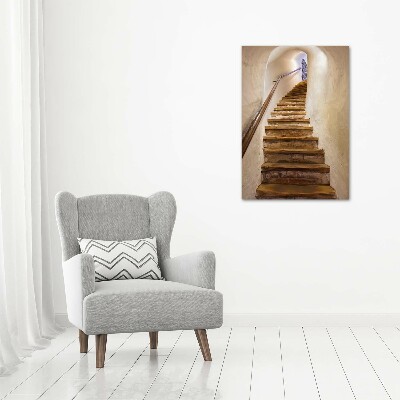 Verticale canvasfoto Trappen in het kasteel