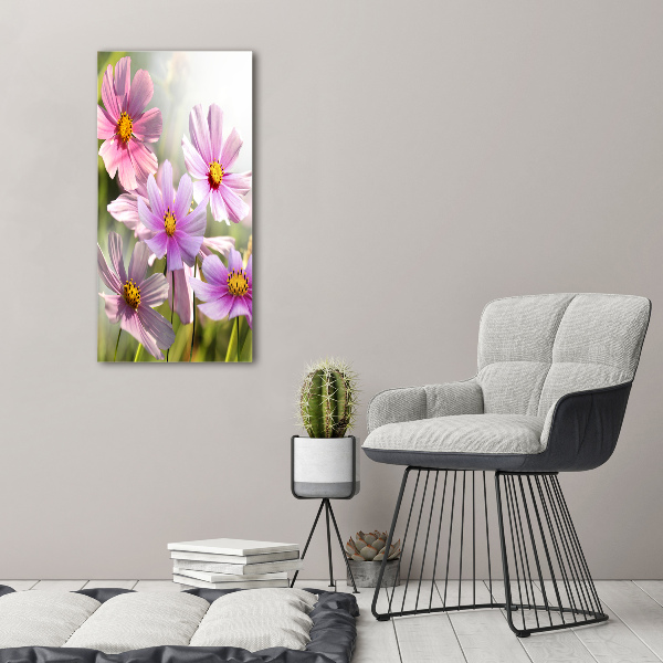 Verticale canvasfoto Wilde bloemen
