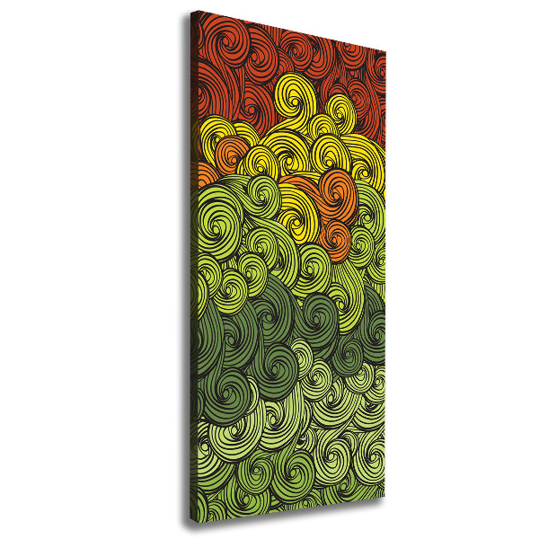 Verticaal schilderij op canvas Kleurrijke golven