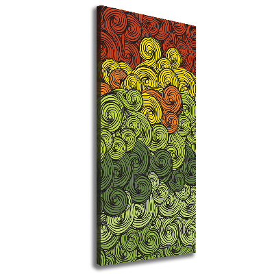 Verticaal schilderij op canvas Kleurrijke golven