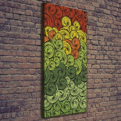 Verticaal schilderij op canvas Kleurrijke golven