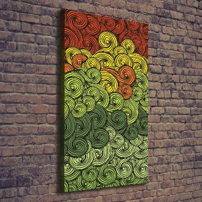 Verticaal schilderij op canvas Kleurrijke golven