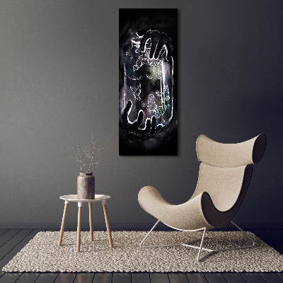 Verticale foto op canvas Vlinders in een pot