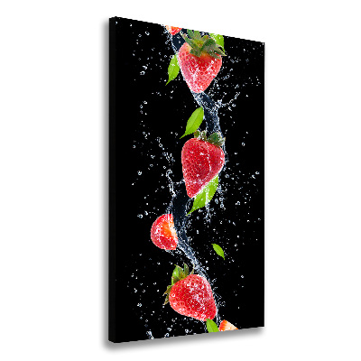 Verticaal canvasschilderij Aardbeien