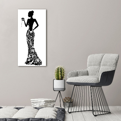 Verticaal canvasschilderij Mode-illustratie