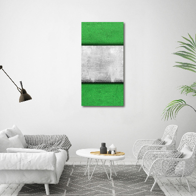 Verticale foto op canvas Groene muur