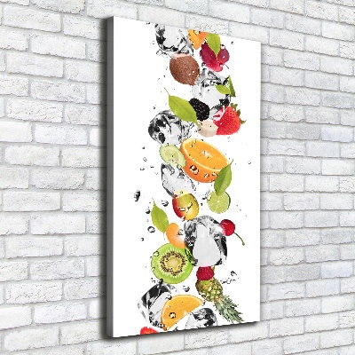 Foto obraz canvas pionowy Owoce i woda