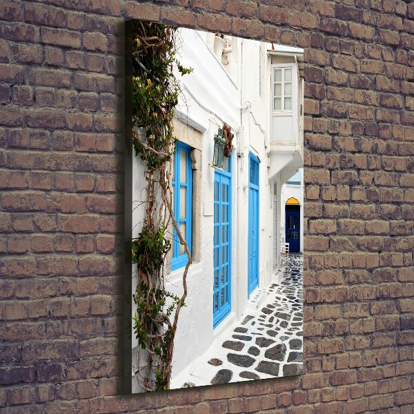Verticale canvasfoto Griekse straten